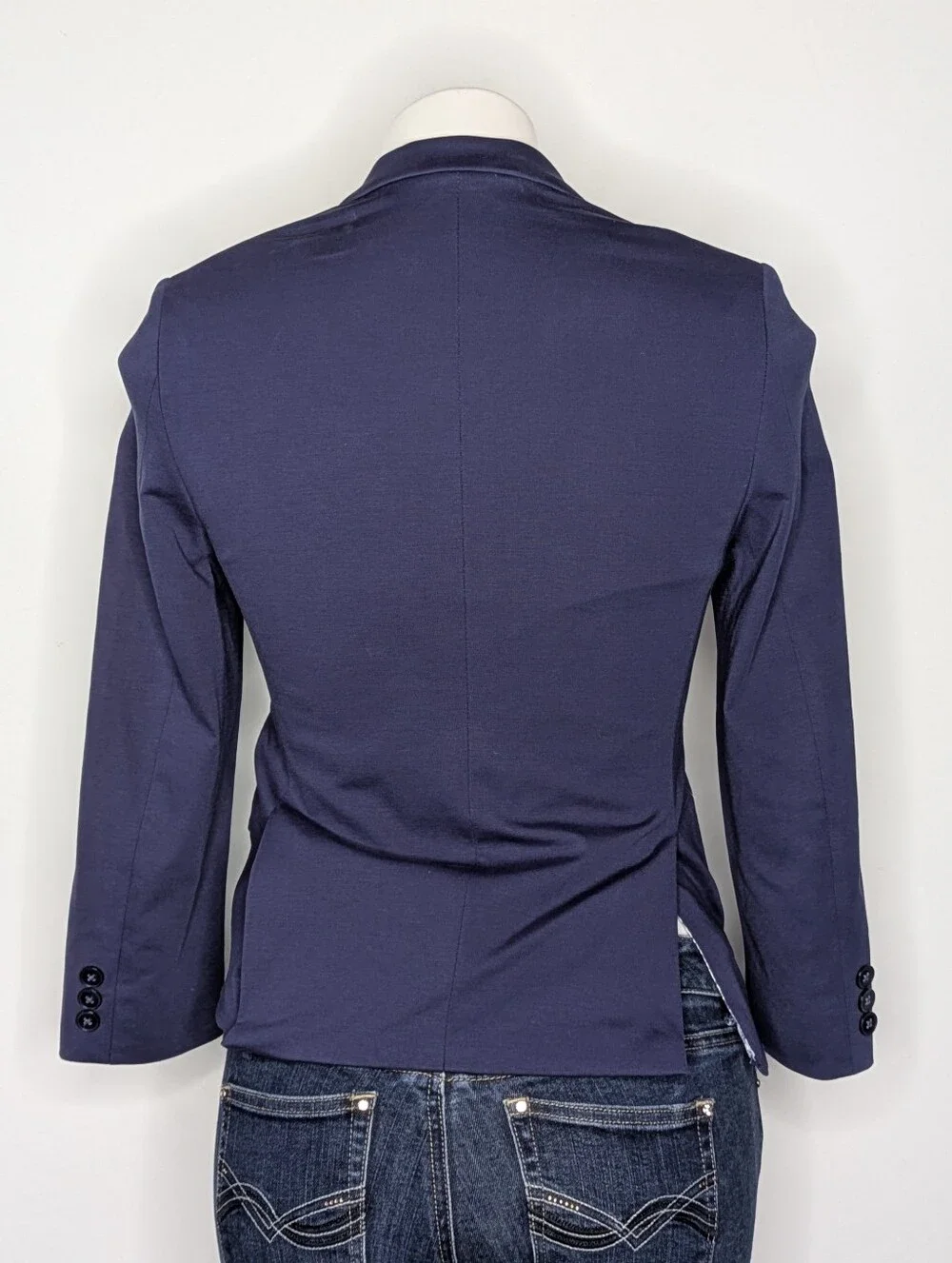 Lauren Ralph Lauren Blue Cotton Blend Blazer 10